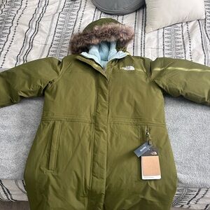 The North Face Kids' Green Hooded Puffer Jacket